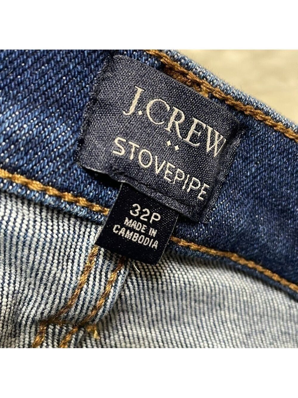 J.CREW STOVEPIPE SIGNATURE STRETCH PETITE JEANS SZ 32 - Picture 9 of 12